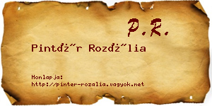 Pintér Rozália névjegykártya