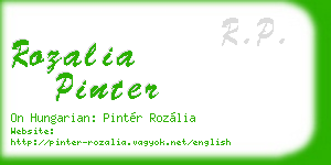 rozalia pinter business card