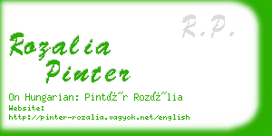 rozalia pinter business card